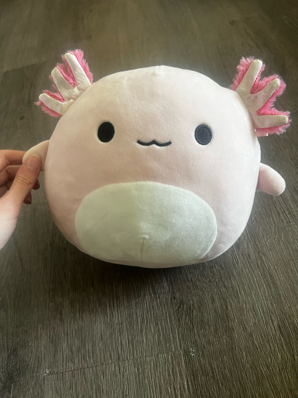 Squishmallows Light Pink Axolotl Plush with Cream Belly